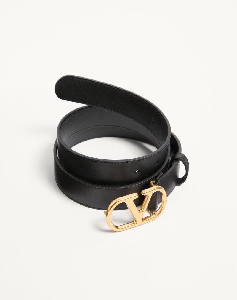 VLogo Signature Bælte i skinnende kalveskind 30 mm