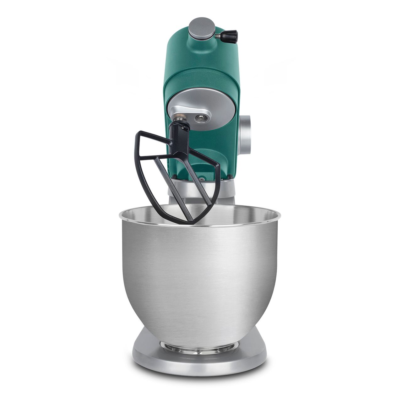 H.Koenig KM128 Küchenmaschine, professionell, multifunktionell, 5 l, Edelstahl, Mattgrün, leistungsstark, 800 W, 8 Geschwindigkeitsstufen, grün