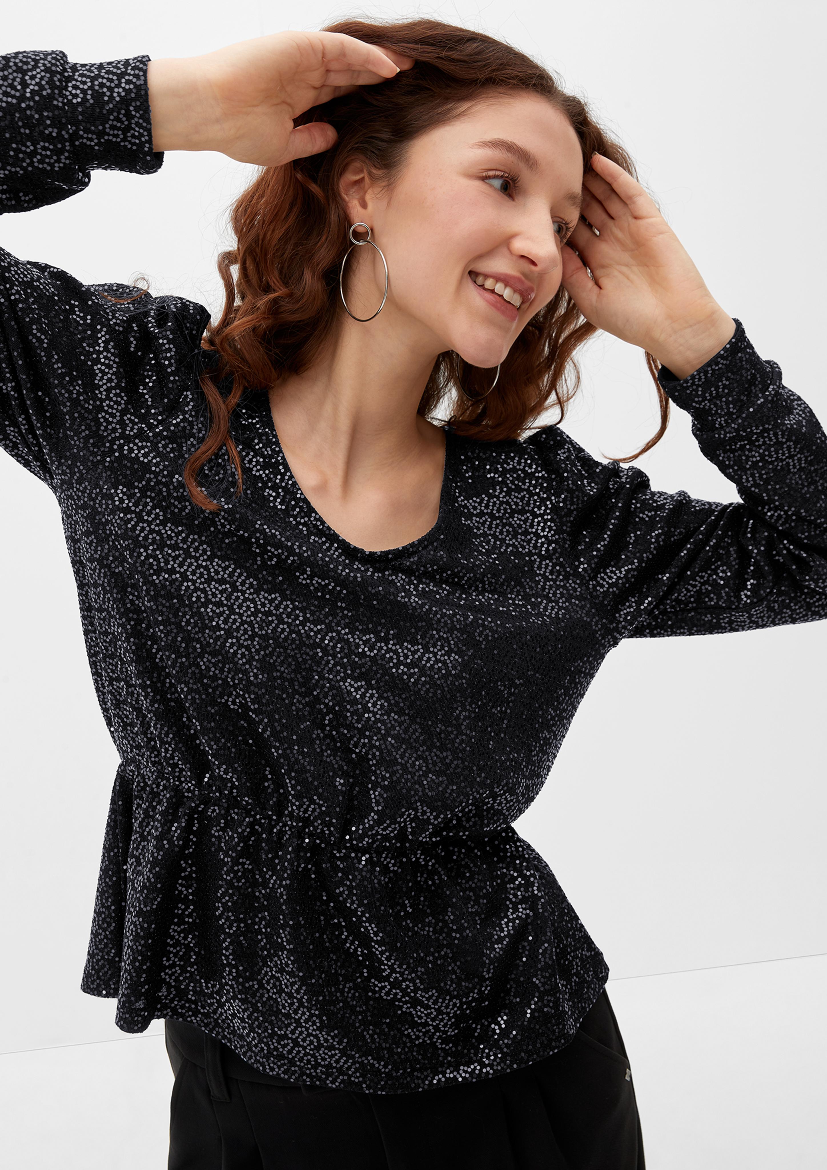 Blusenshirt mit V-Ausschnitt  2126055-9999
