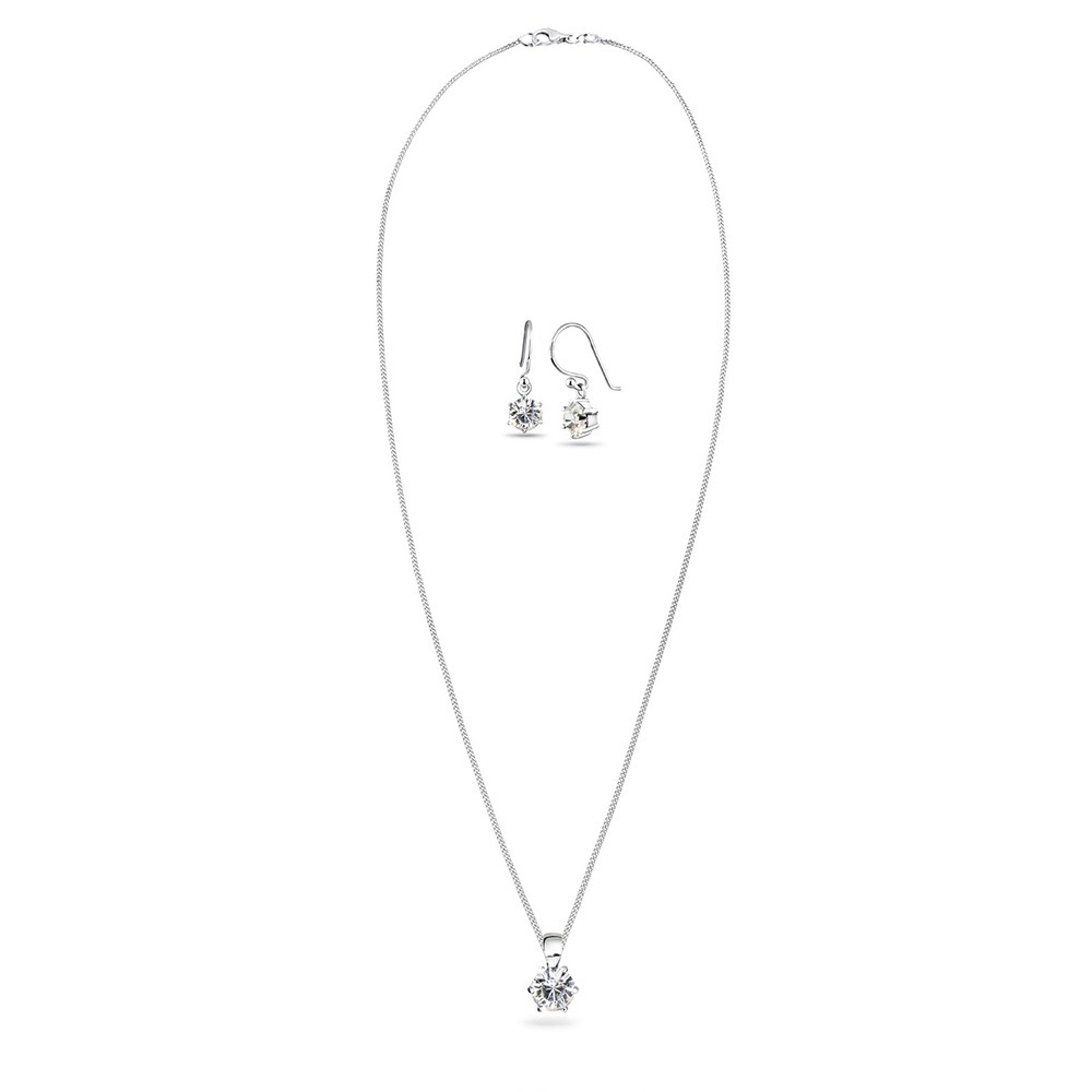 Elli Elli Ensemble de Bijoux 925 Sterling Silber Kristalle Bijoux