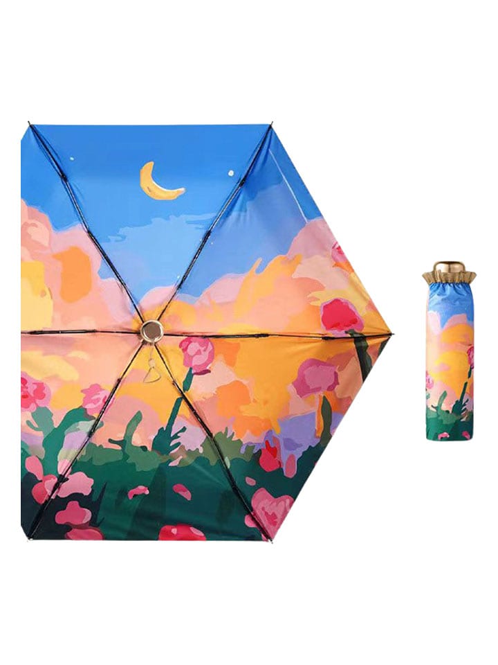 Le Monde du Parapluie Taschenschirm in Beige/ Bunt - Ø 90 cm günstig kaufen onesize