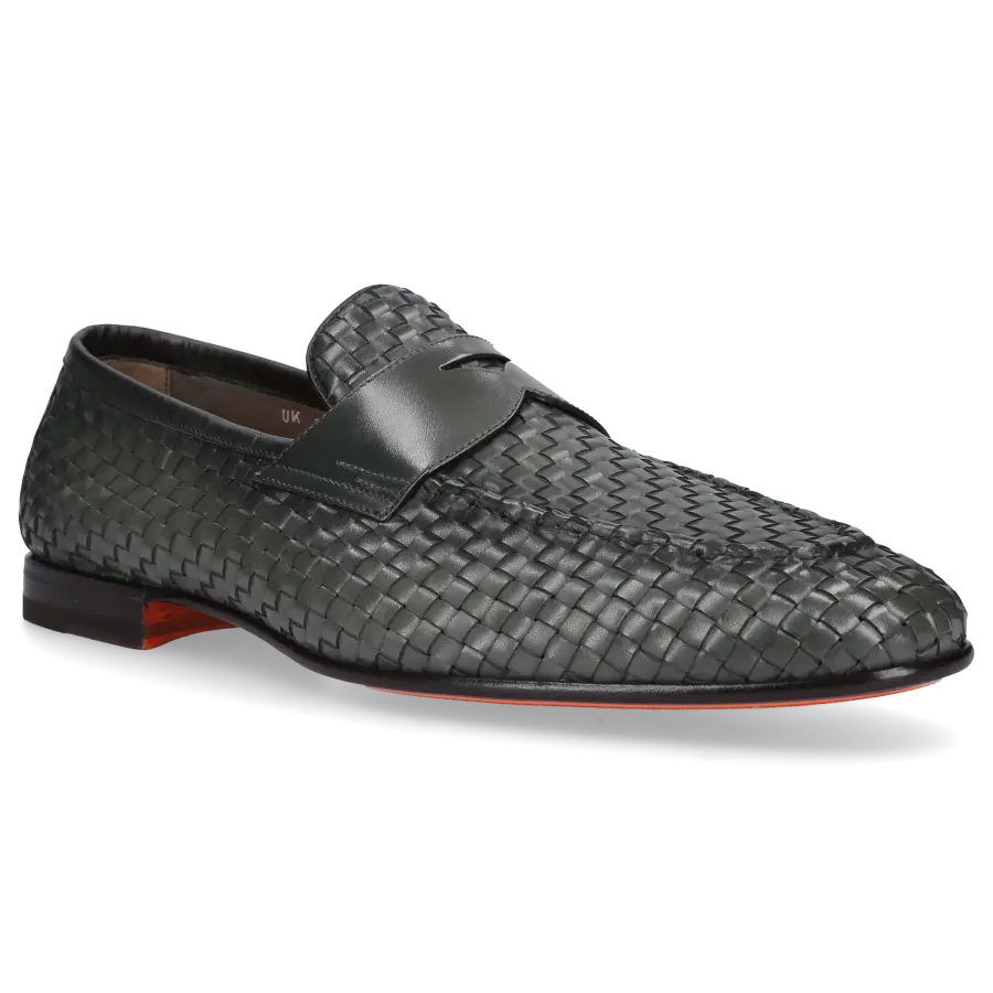 Santoni - Loafer 13903 Kalbsleder - grün