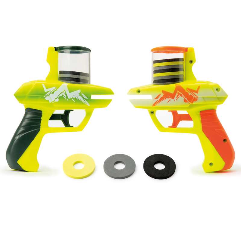 Set 2 pistolets lance disques en mousse Oxybul