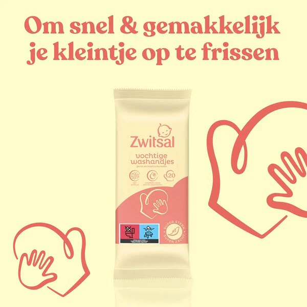 Zwitsal Good Morning Moist Washcloths 20 pieces