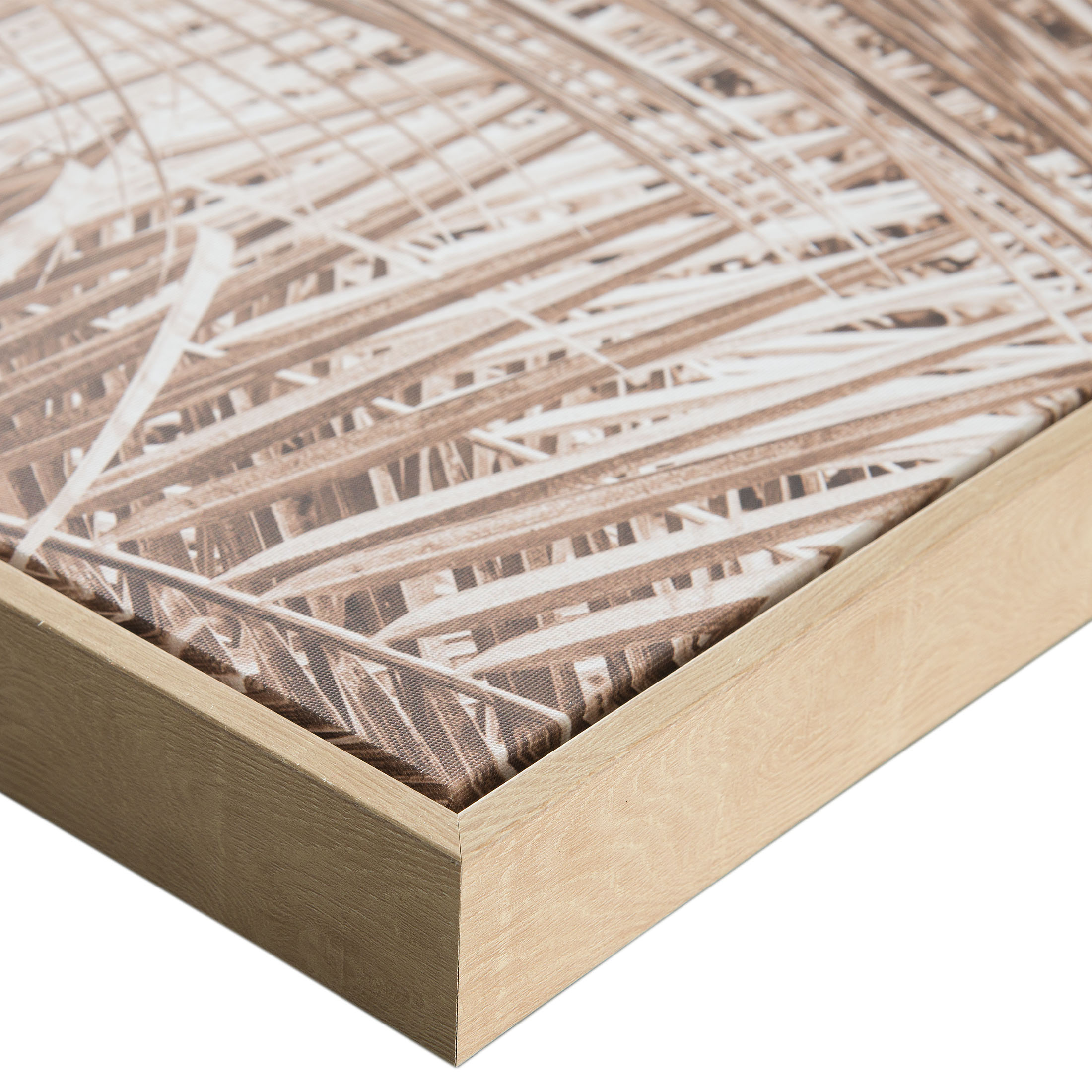 Palmela Leinwand-Druck-gerahmt, Beige