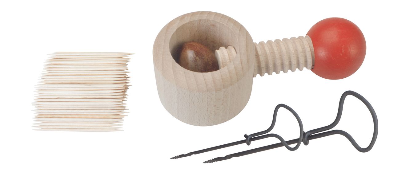 PEBARO Kastanienbohrer-Set mit Anleitungsheft