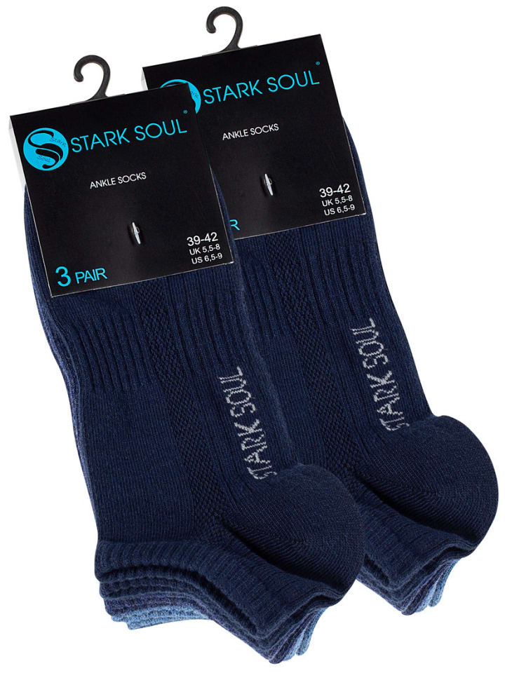 Stark Soul® Sneaker Socken 6 Paar Unisex in blautöne-mix günstig kaufen