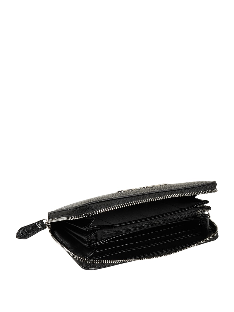 Portemonnaie in Leder-Optik in schwarz