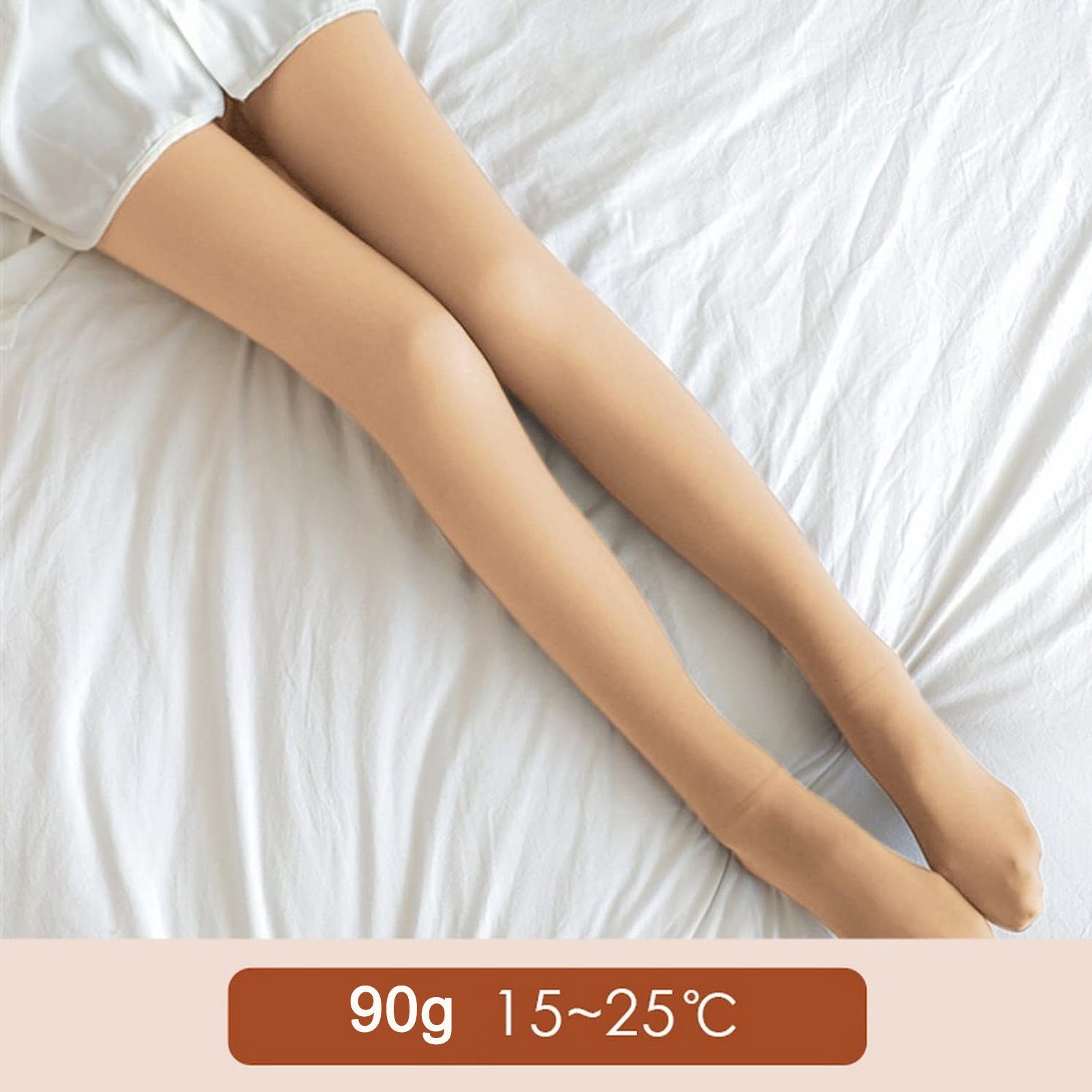 TOPMELON Thermostrumpfhose Gefütterte Strumpfhose Strümpfe Fake Translucent