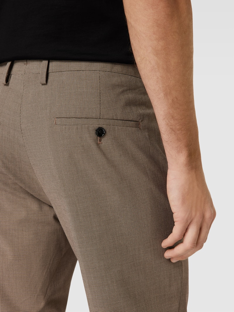 Super Slim Fit Anzughose mit Eingrifftaschen Modell 'paulo' in beige
