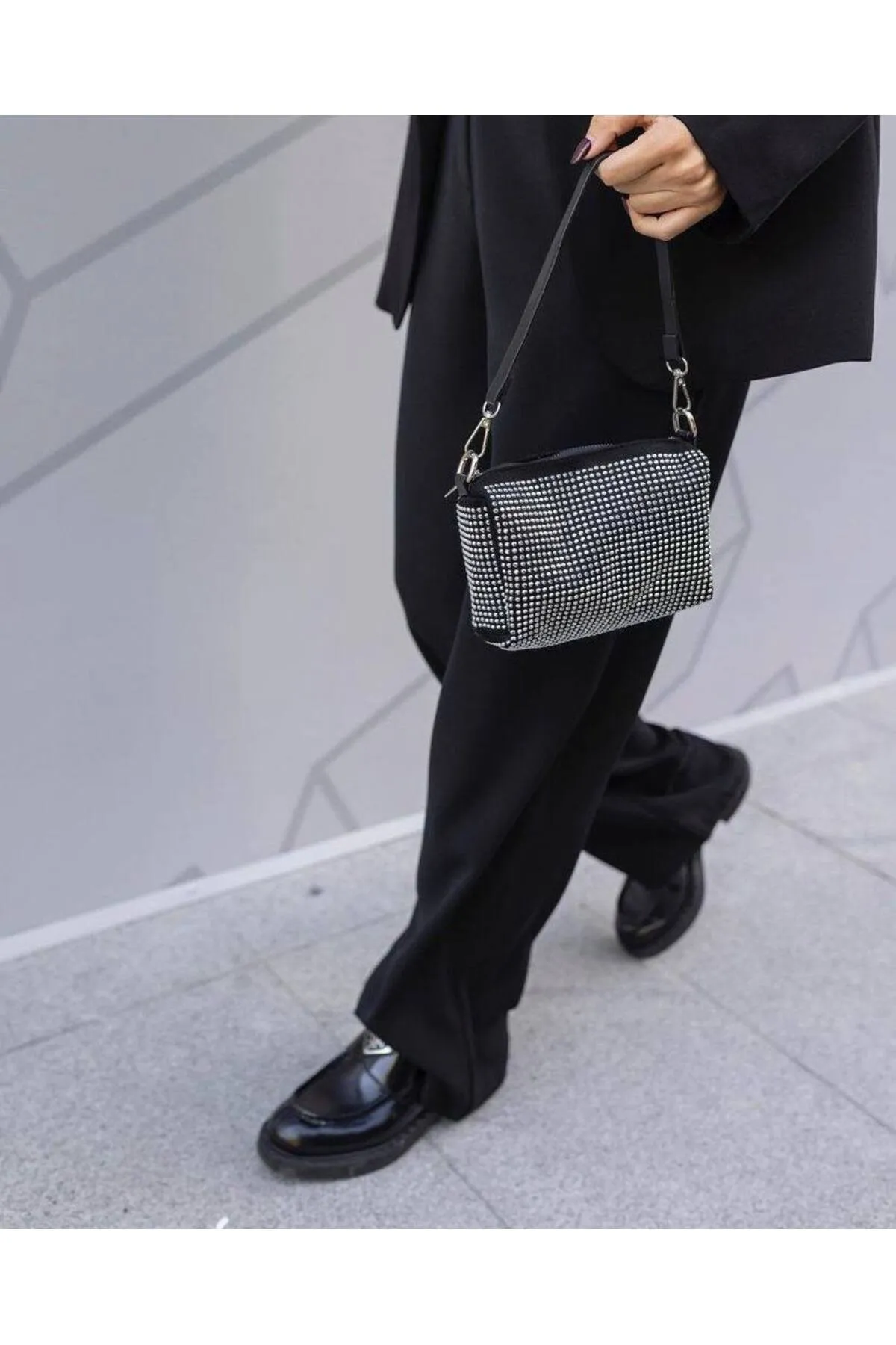 Fiori  Abendtasche - Schwarz - Unifarben