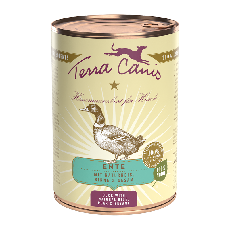 Terra Canis Hundenassfutter Terra Canis Classic Adult 6x400g Ente mit Naturreis, Birne & Sesam