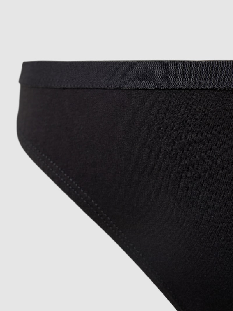 String mit elastischem Bund in schwarz