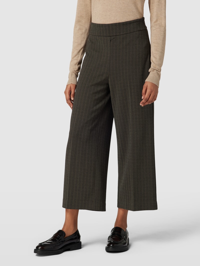 Culotte mit Fischgrat-Dessin Modell 'Misha' in dunkelbraun