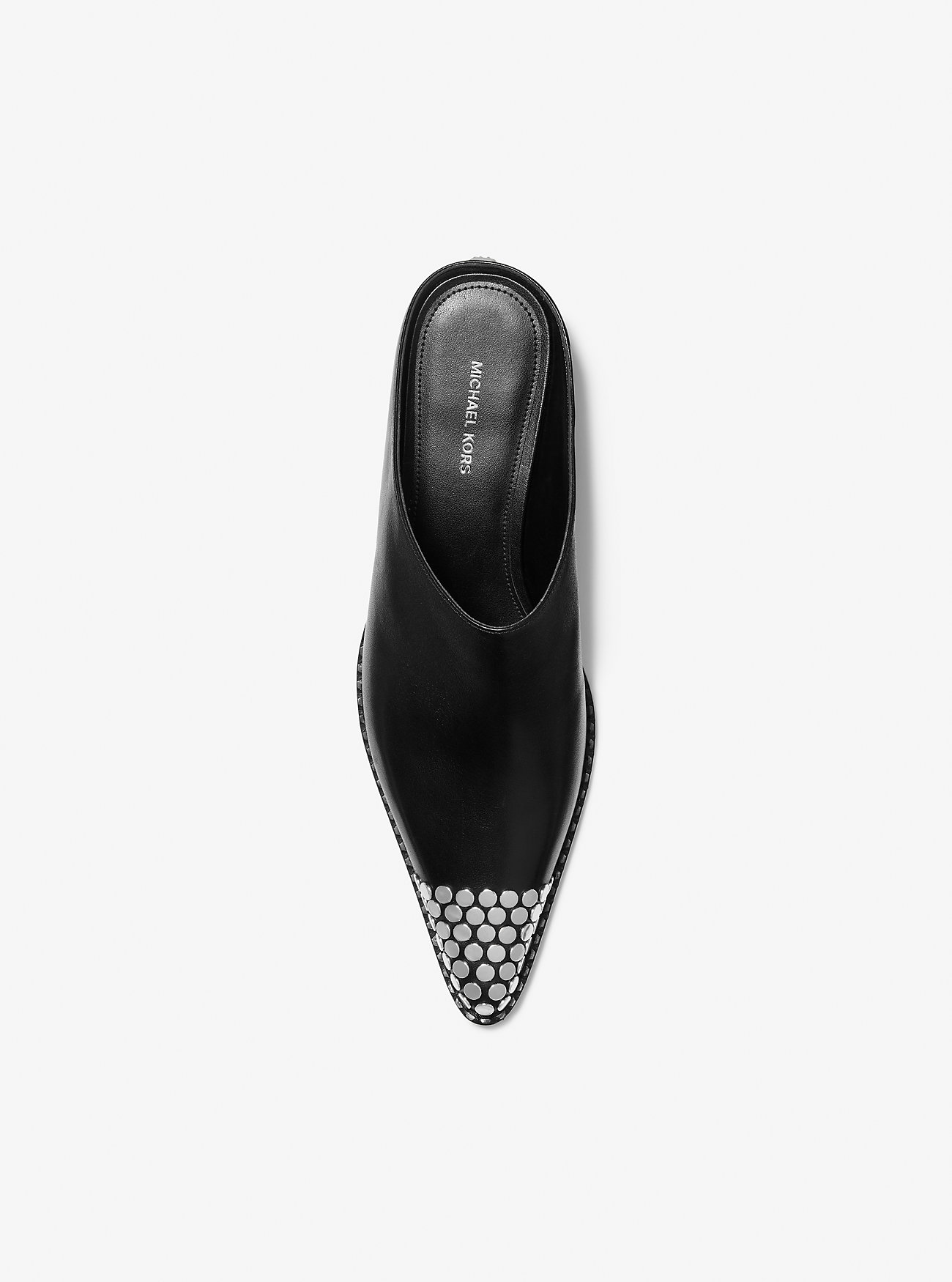 Nash Studded Leather Mule - BLACK