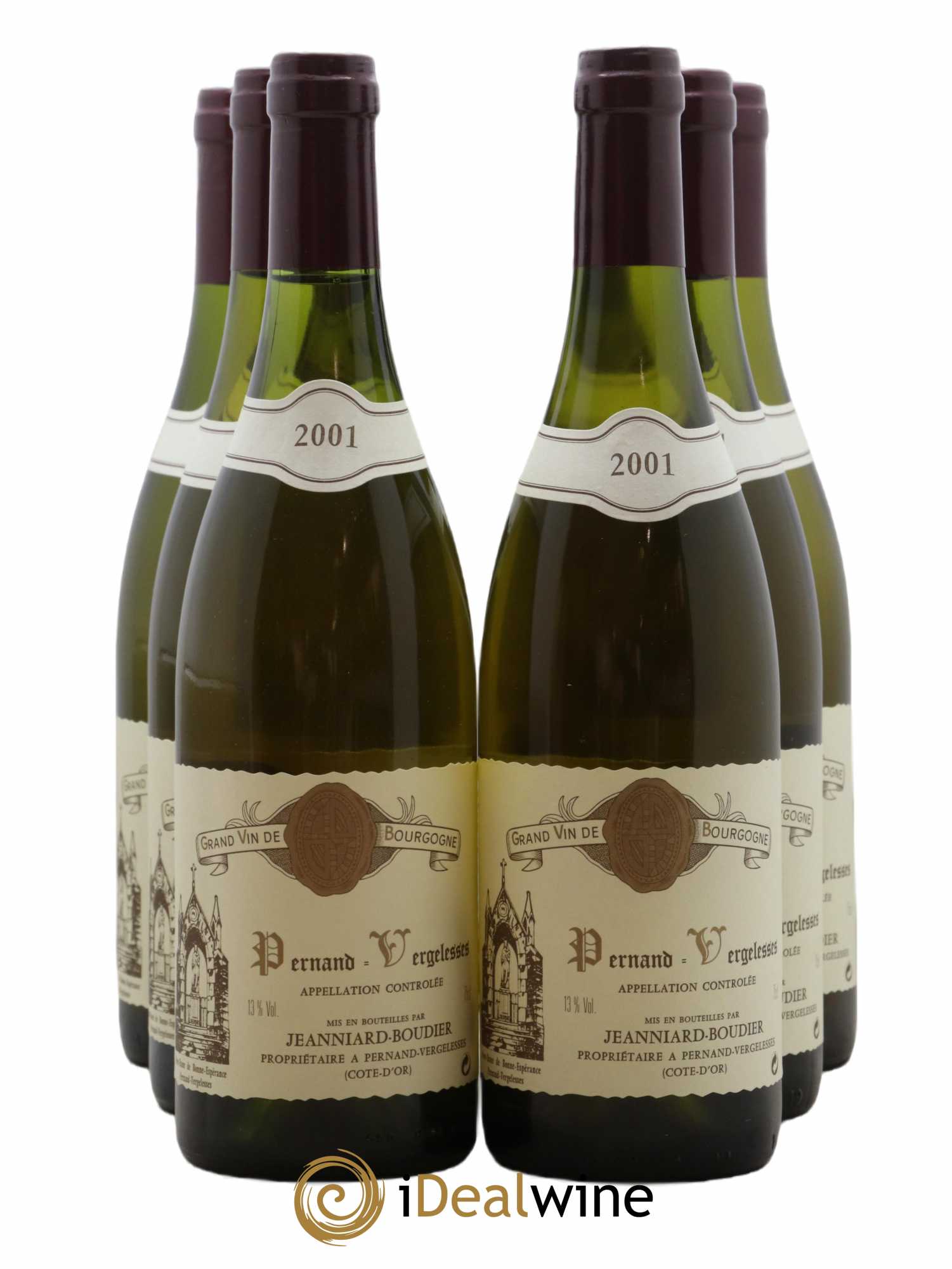 Pernand-Vergelesses Domaine Jeanniard Boudier 2001 - Lot de 6 Bouteilles