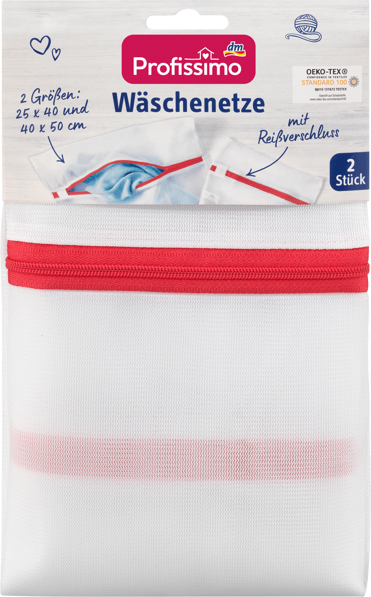 Wäschenetze mit Reißverschluss, 2 St