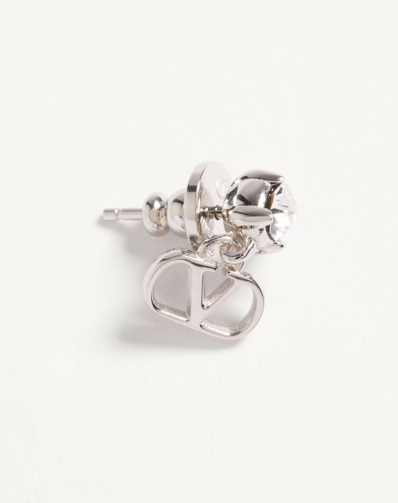 VLogo Signature-øreringe i metal og Swarovski®-krystaller