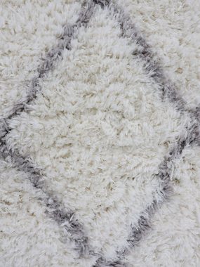 Hochflor-Läufer Eddy, carpetfine, rechteckig, Höhe: 30 mm, mit Fransen, Wohnzimmer
