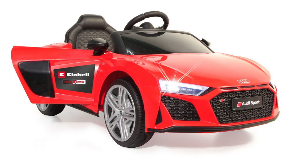 Jamara e.K. JAMARA-460915-Ride-on Audi R8 rot 18V Einhell Power X-Change