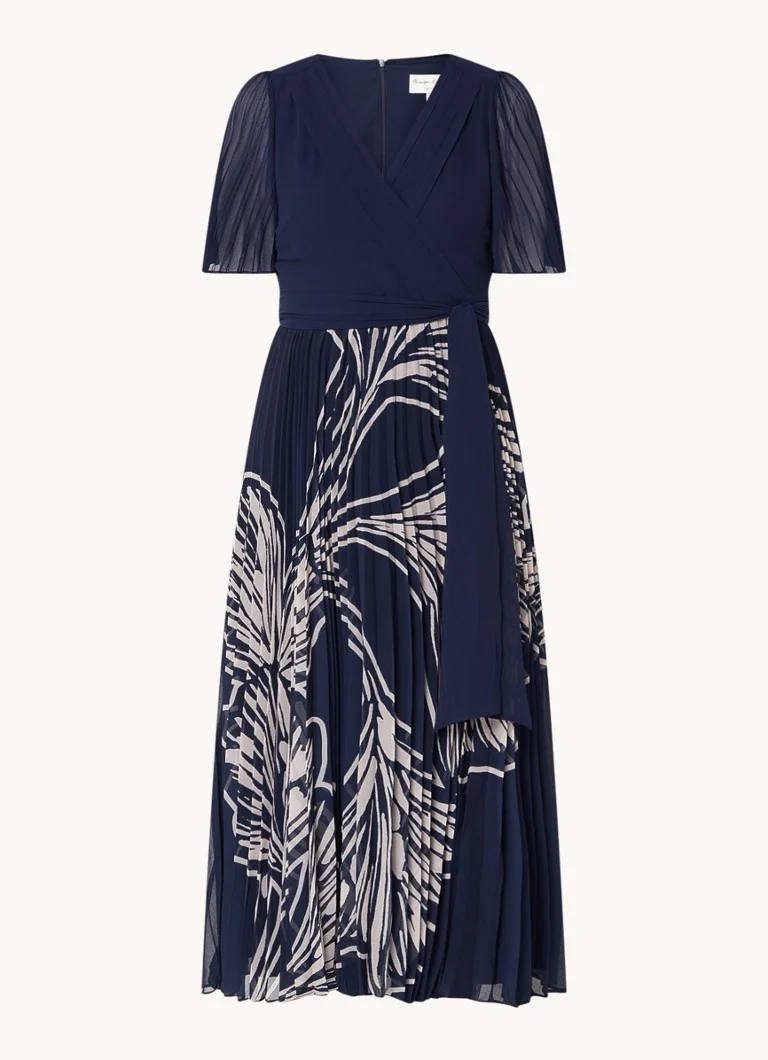 Rochie midi tunică Abigail de la Phase Eight, cu model și plisate.