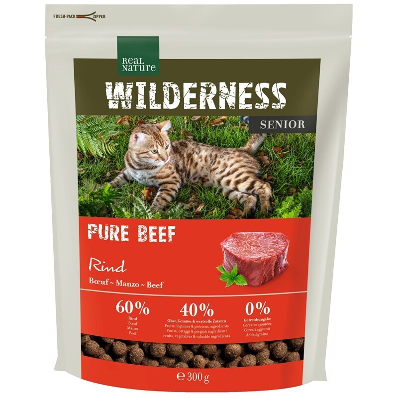 REAL NATURE Trockenfutter REAL NATURE WILDERNESS Pure Beef Senior 300 g