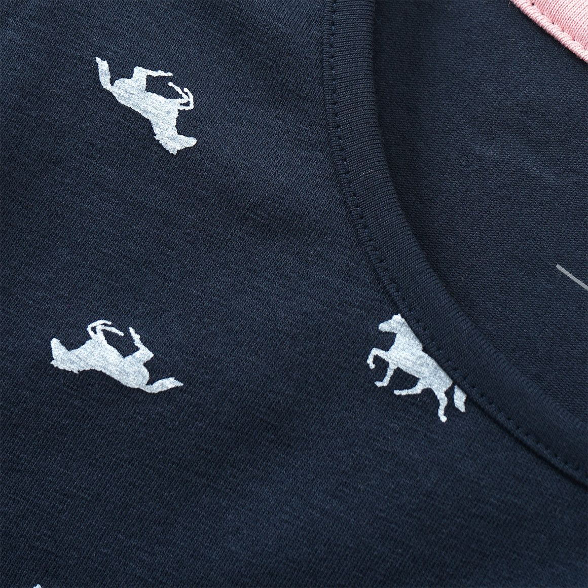 Mädchen Langarmshirt mit Pferde-Allover
