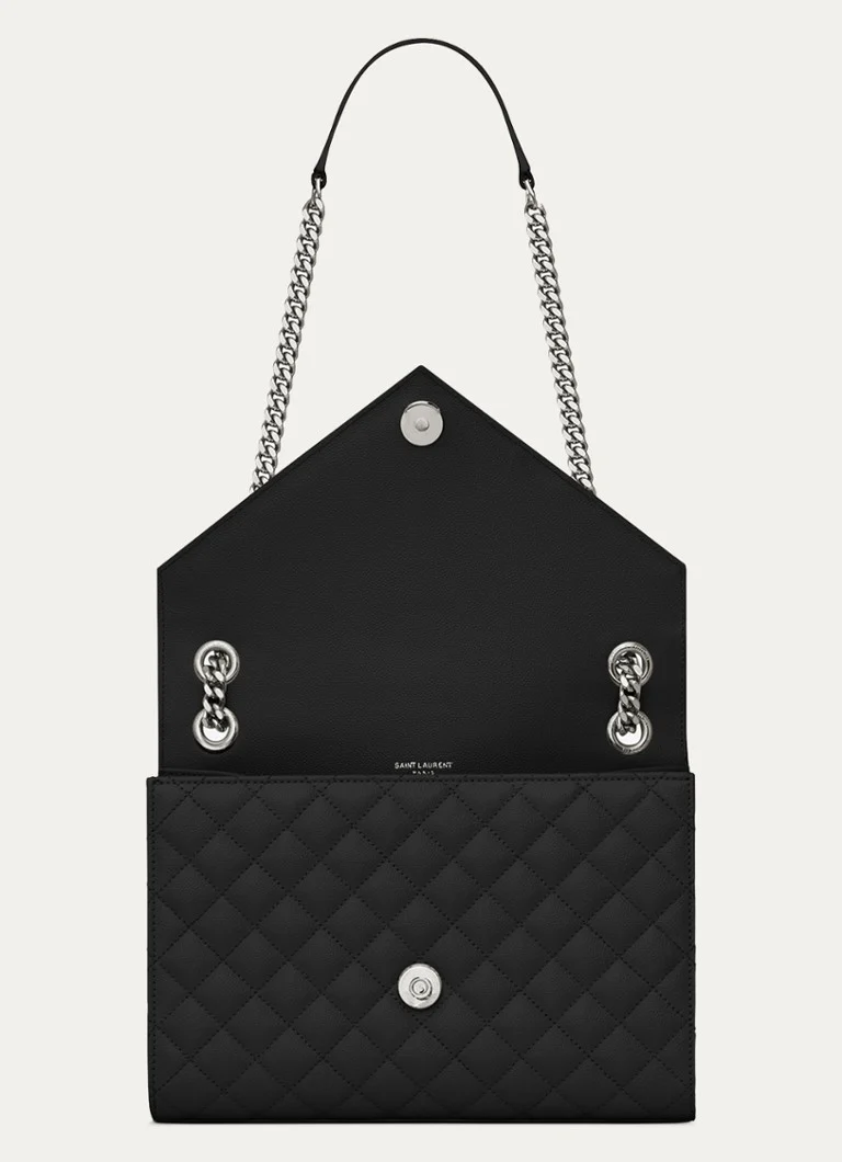 Μεσαία τσάντα ώμου Saint Laurent Envelope από δέρμα μοσχαριού