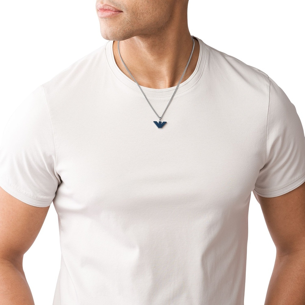 Emporio Armani Chaînette Acier inoxydable collier