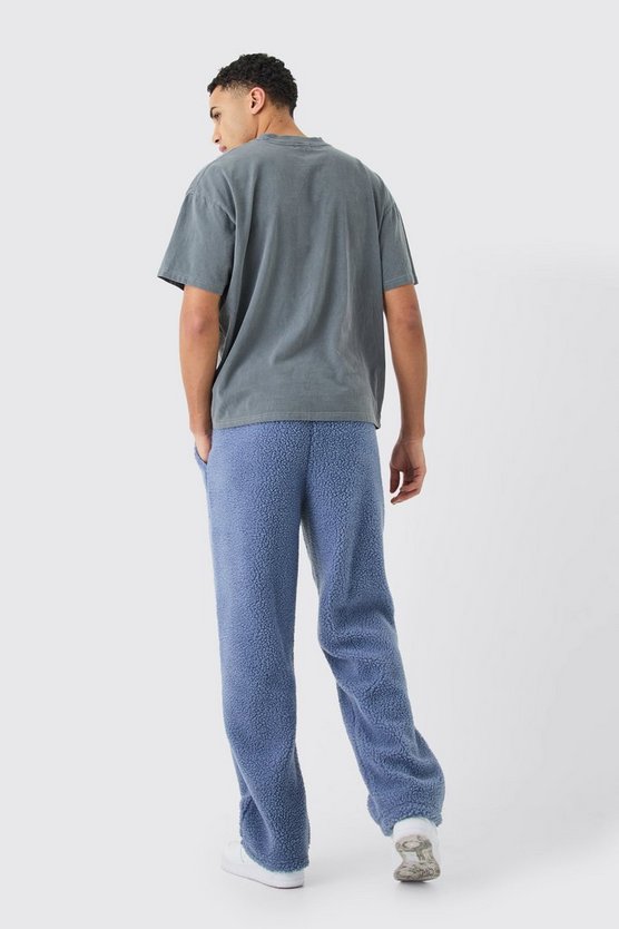 Borg-Jogginghose mit geradem Bein
