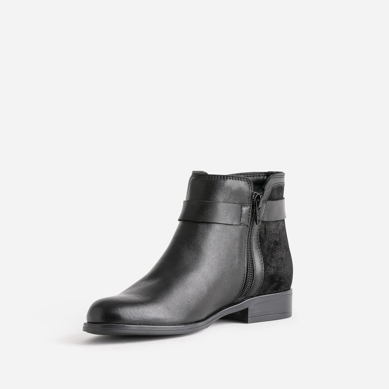 Boots noir bi matière