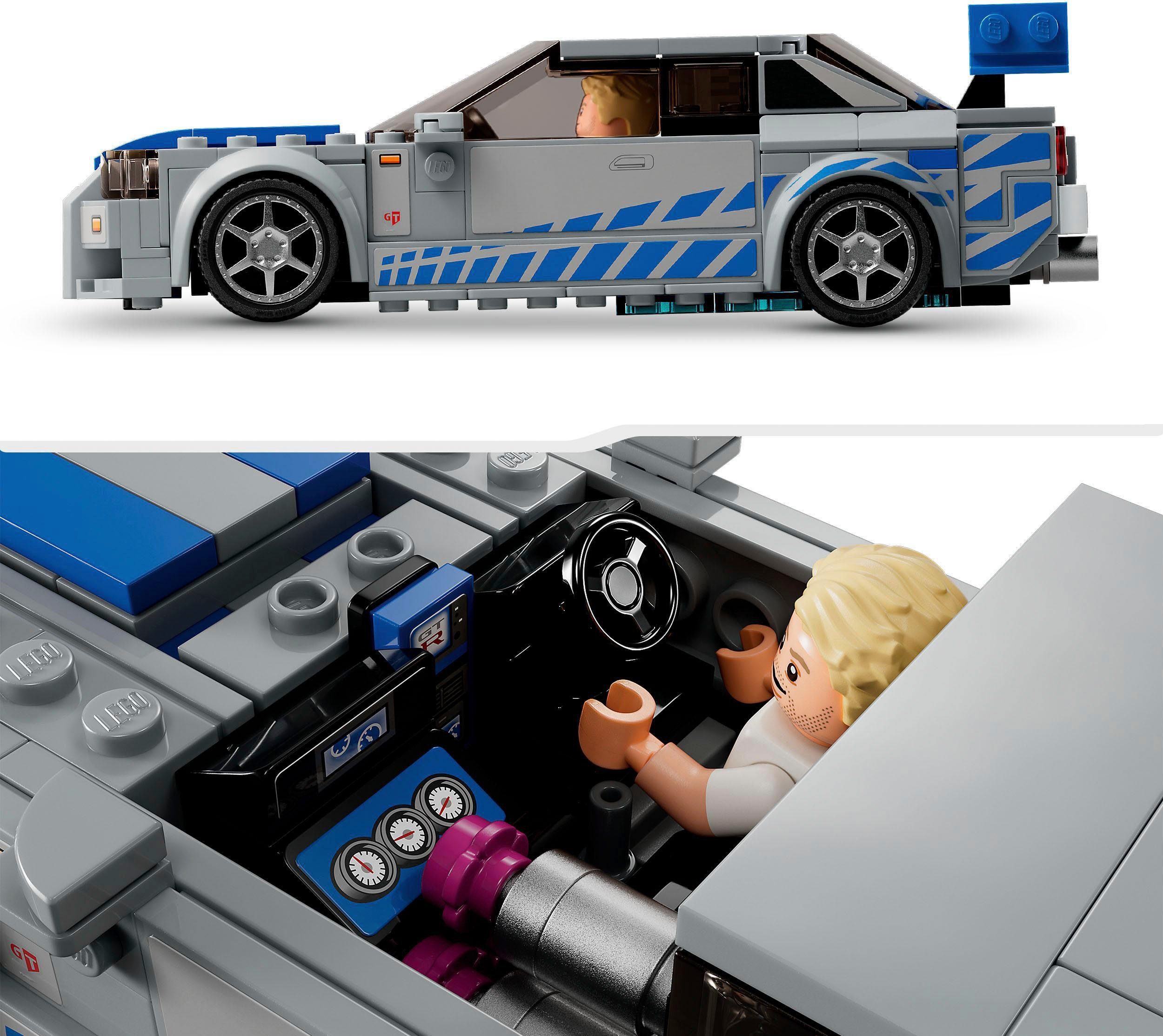 LEGO® Konstruktionsspielsteine 2 Fast 2 Furious – Nissan Skyline GT-R (R34) (76917), (319 St), LEGO® Speed Champions