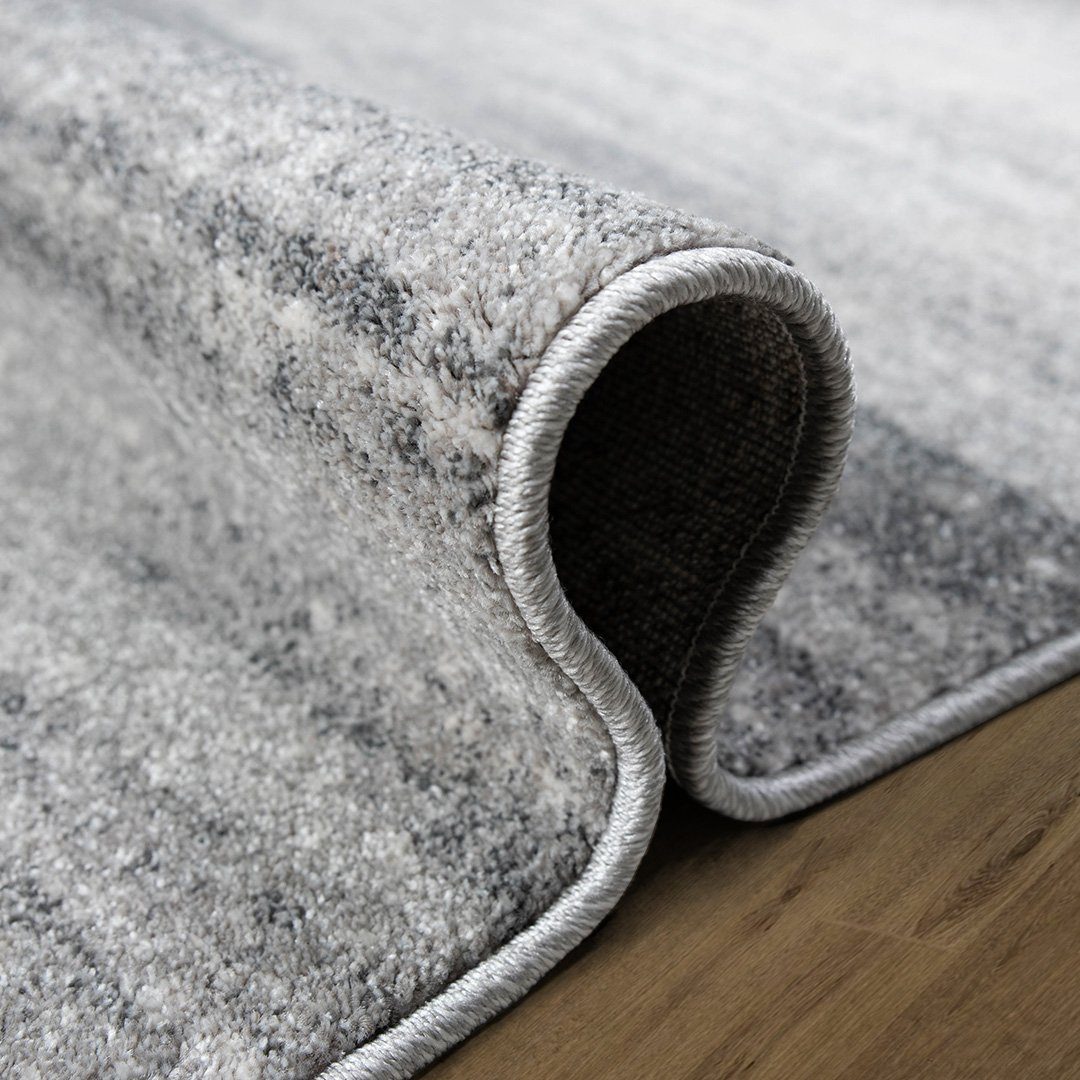 Teppich Mercur, oKu-Tex, rechteckig, Höhe: 11 mm, Kurzflorteppich, besonders weicher Flor, grau meliert, dichte Qualität