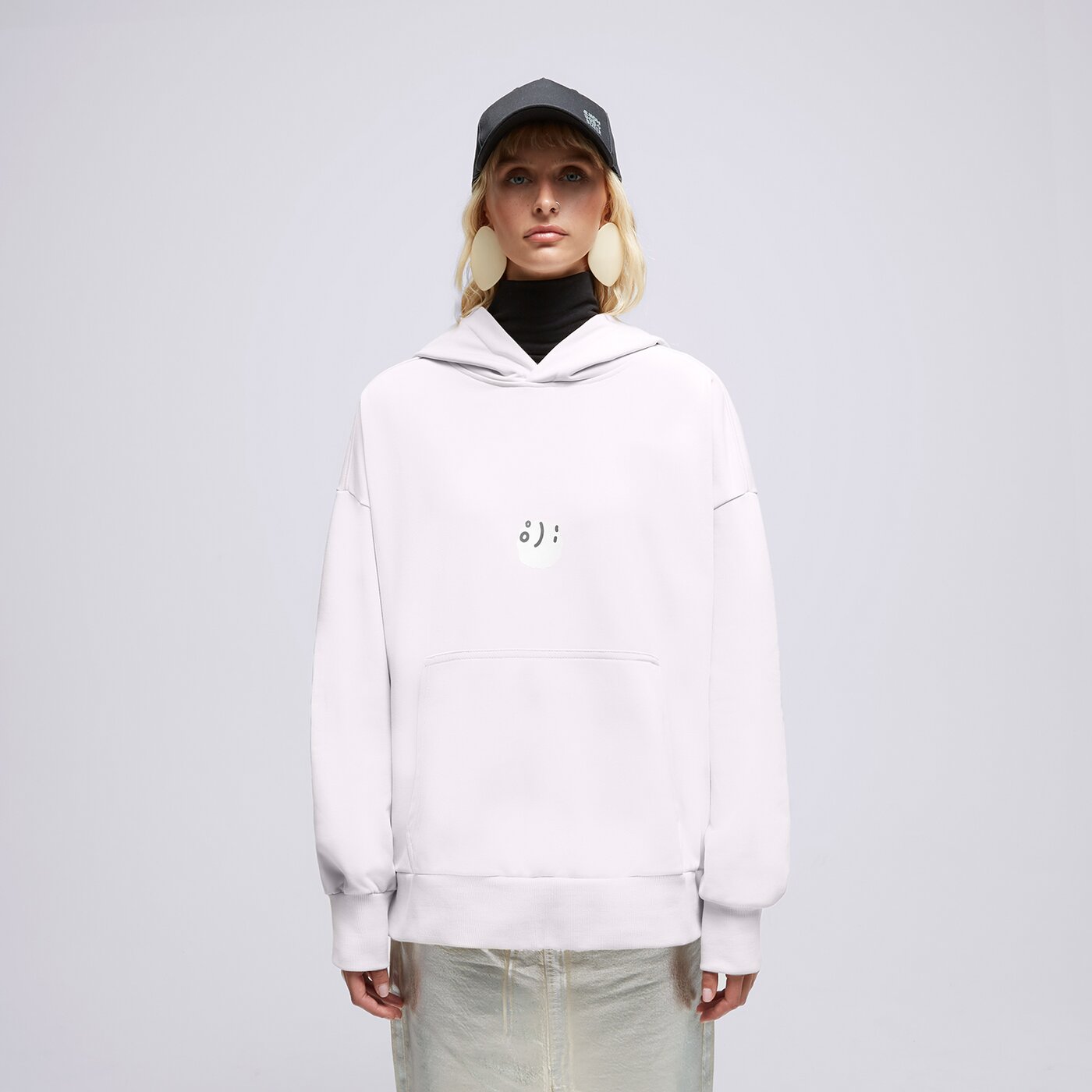 S.NOW JOB SIZEER HOODIE “I DECIDE” OFF WHITE Beige