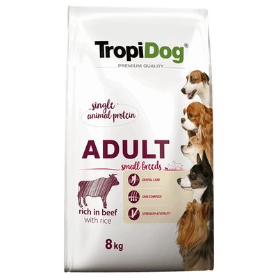 Tropidog Premium Adult Small Rind & Reis