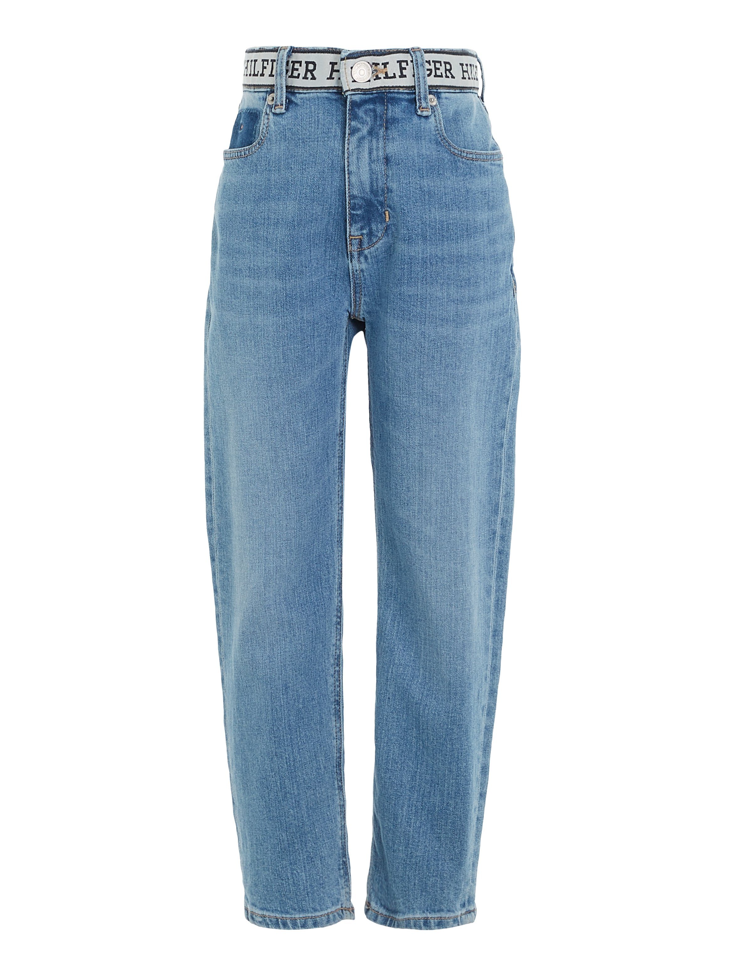 Tommy Hilfiger Straight-Jeans ARCHIVE RECONSTRUCTED MID WASH mit Logoschriftzug am Bund
