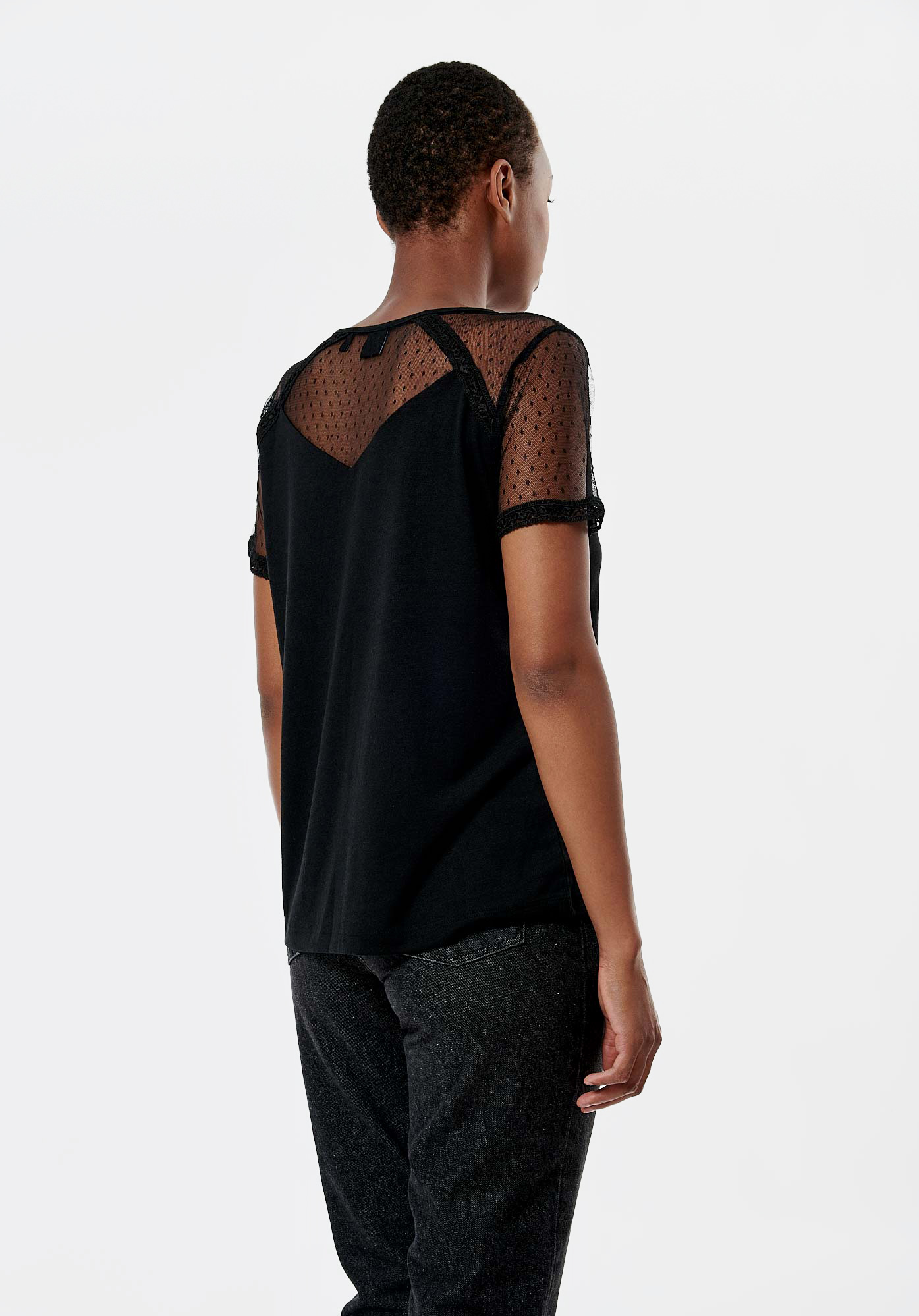 LOVLY  T-shirt noir femme
