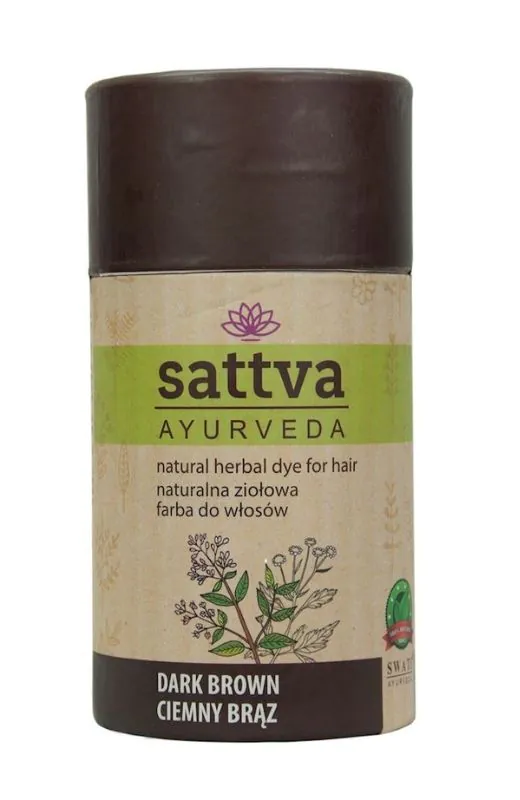 Sattva Ayurveda prirodna biljna boja za kosu tamnosmeđa