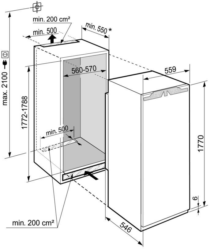 Liebherr Einbaukühlschrank Peak IRBdi 5171_991634851, 177 cm hoch, 56 cm breit, 4 Jahre Garantie inklusive
