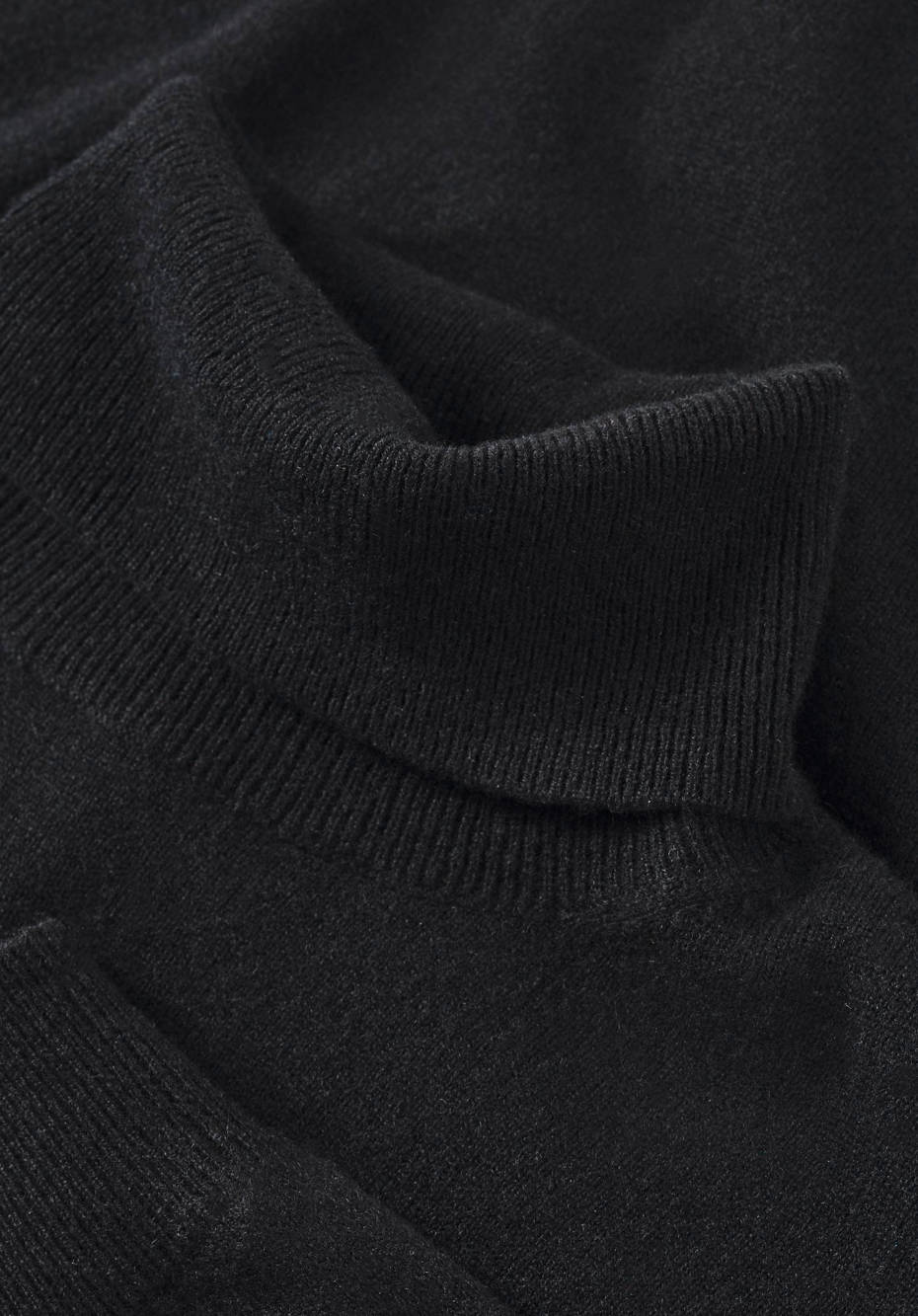 Rollkragenpullover aus Bio-Schurwolle mit Kaschmir