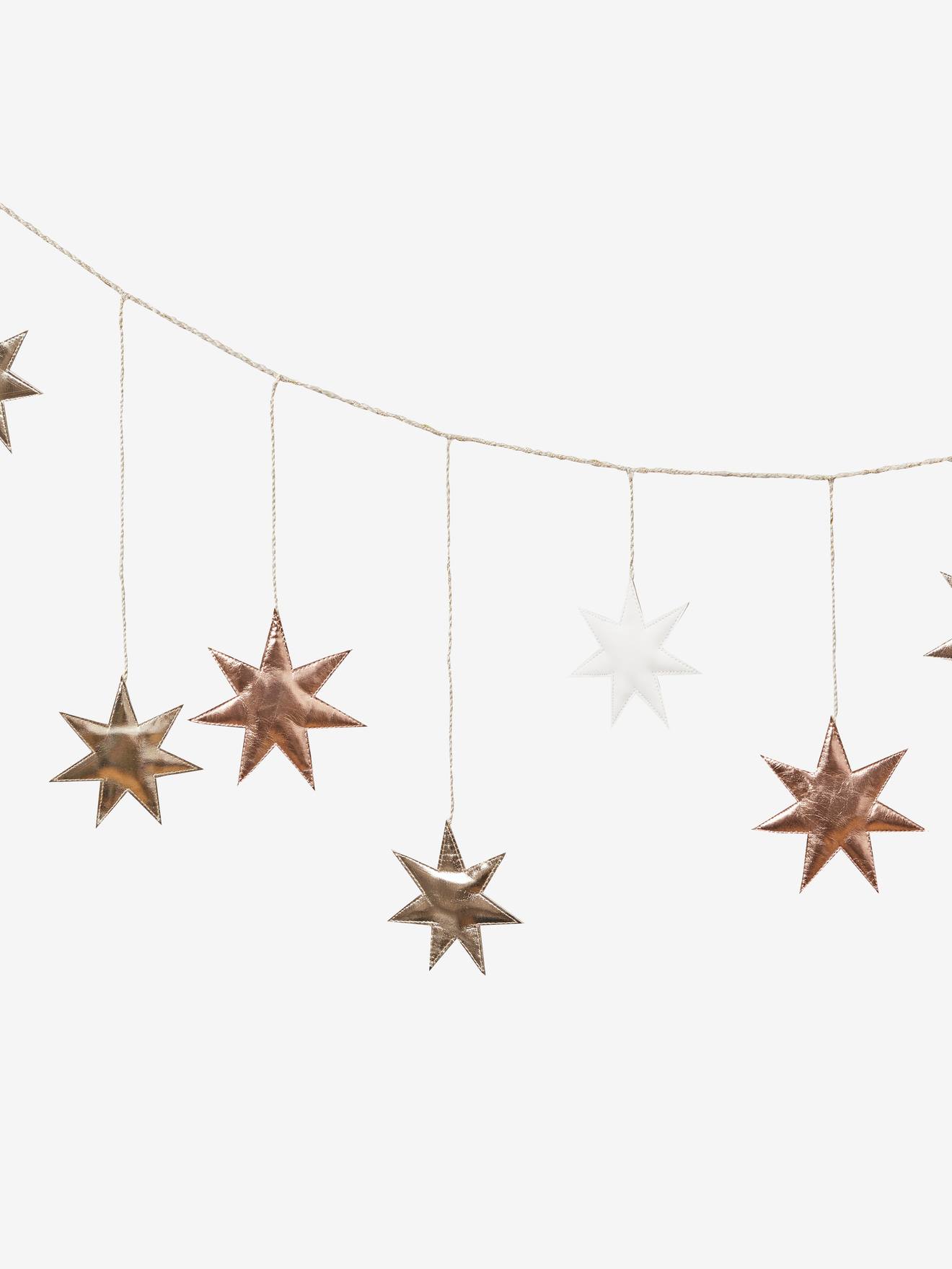 Vertbaudet Weihnachtsgirlande mit Sternen - weiß gold