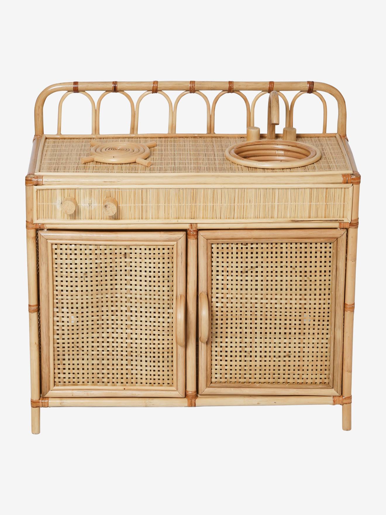 Vertbaudet Spielküche aus Rattan MINI BOHO - natur