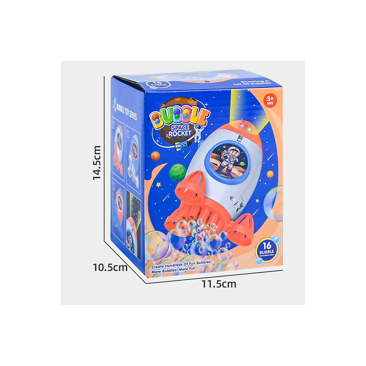 Seifenblasenmaschine Licht Elektrisches Kinderspielzeug 16 Loch Bubble Gun Raketenwerfer Machine Outdoors Spielzeug