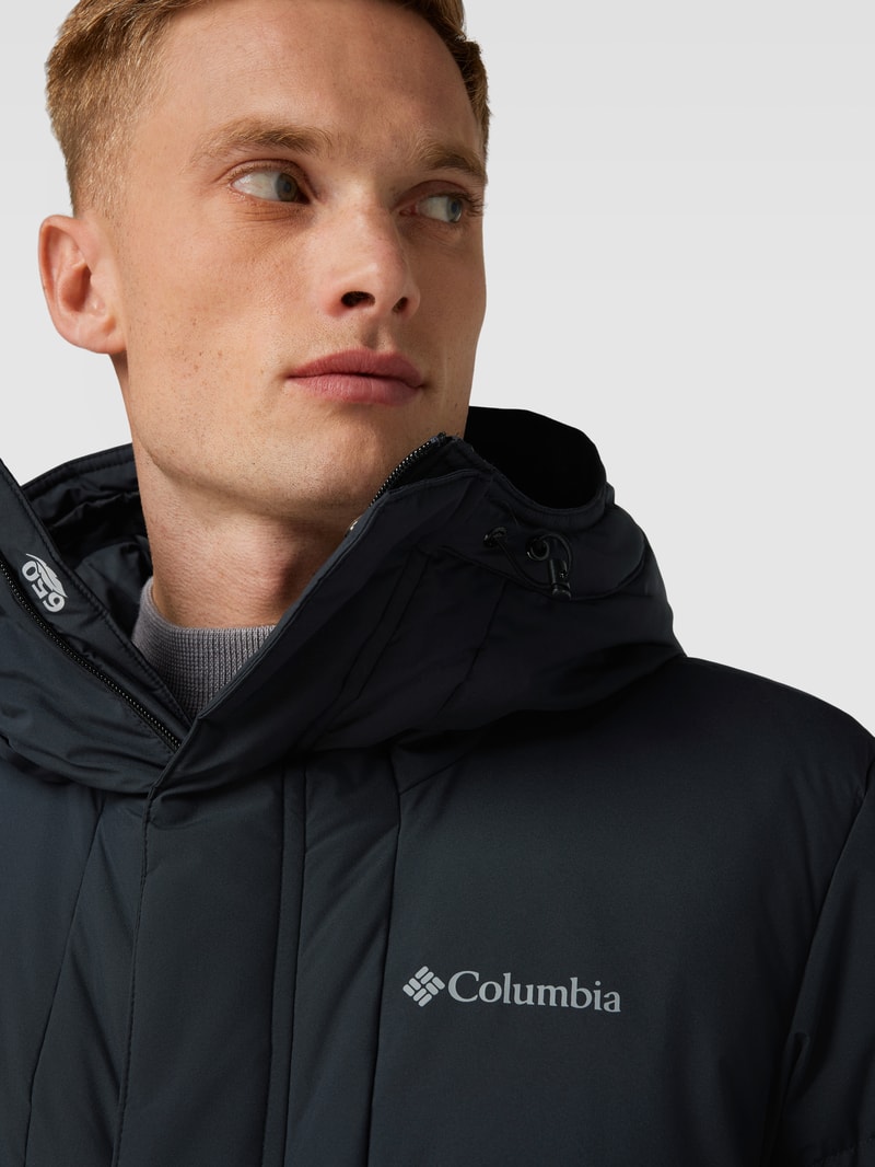 Daunenjacke mit Label-Print Modell 'Aldercrest' in schwarz