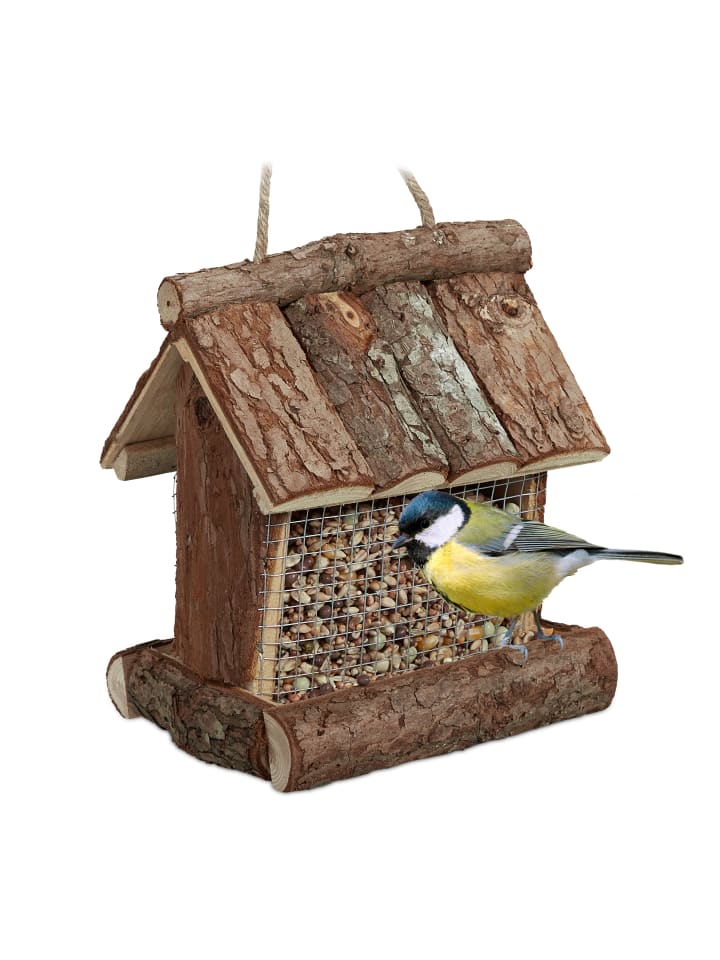 relaxdays Vogelfutterhaus in Natur günstig kaufen onesize