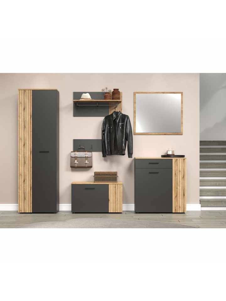 ebuy24 Garderobenmöbel Esteban Grau 250 x 36 cm günstig kaufen onesize