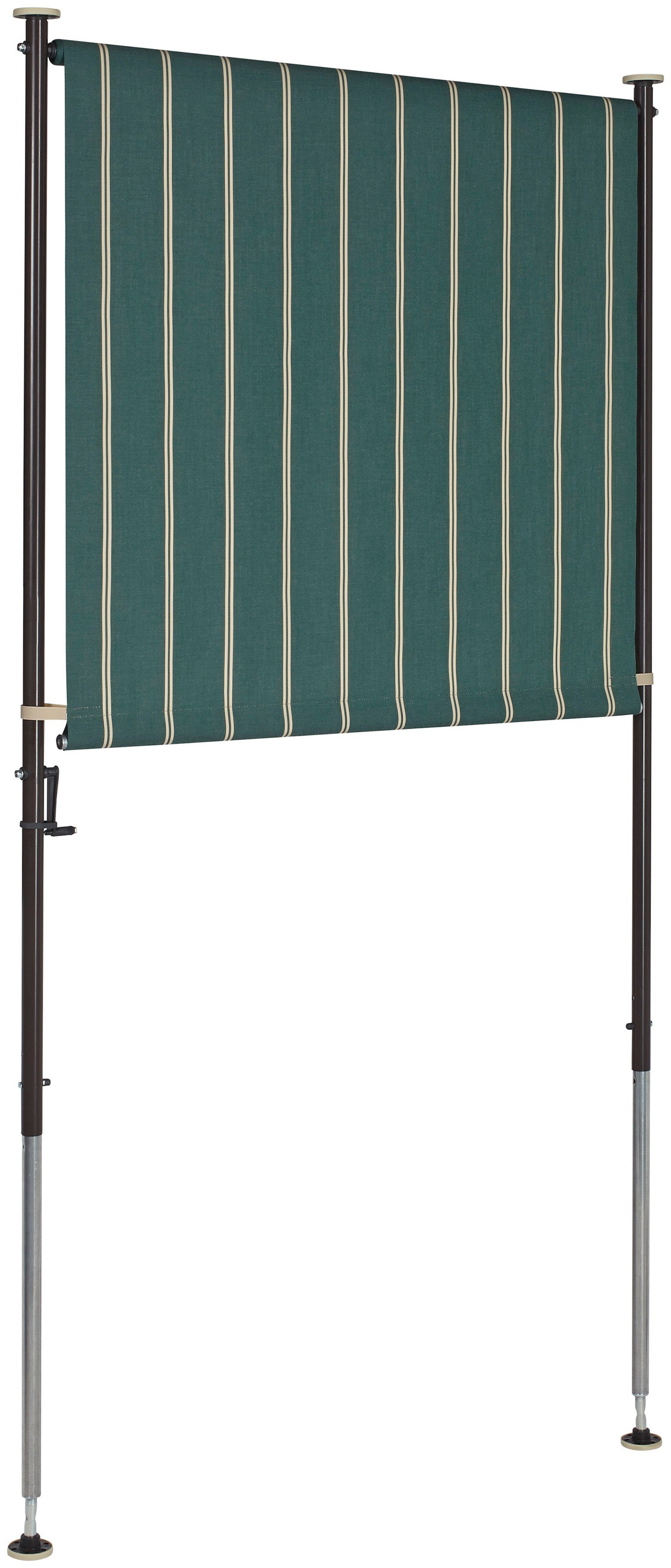 Angerer Freizeitmöbel Klemm-Senkrechtmarkise grün/weiß, BxH: 150x225 cm