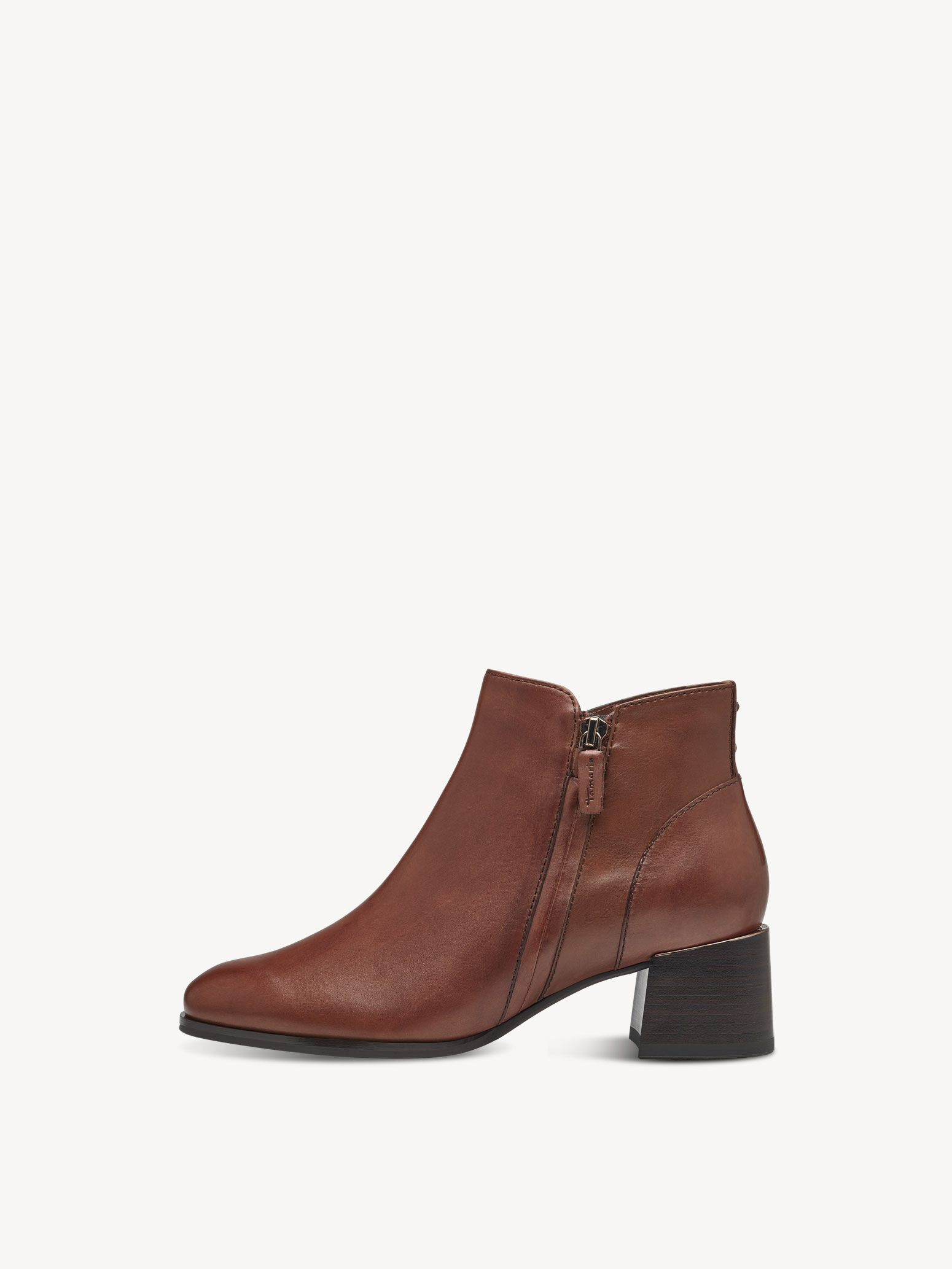 Bottine en cuir - marron