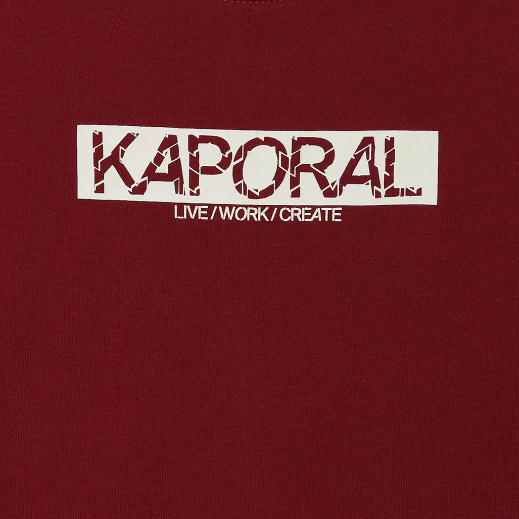 EDDY   T-shirt bordeaux Garçon 100% coton