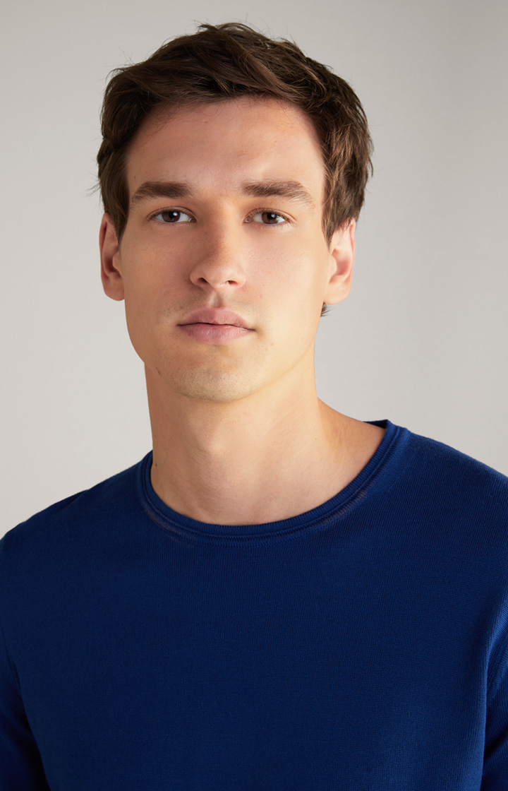 Merinowoll-Pullover Denny in Blau